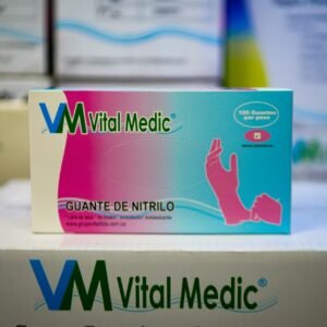 Guante de nitrilo rosado