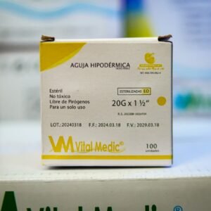 Aguja Hipodérmica Calibre 20G ½